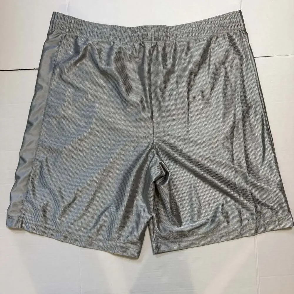 Vintage Nike Basketball Shorts Silver Dazzle Shiny Mens XXL Y2K Baggy